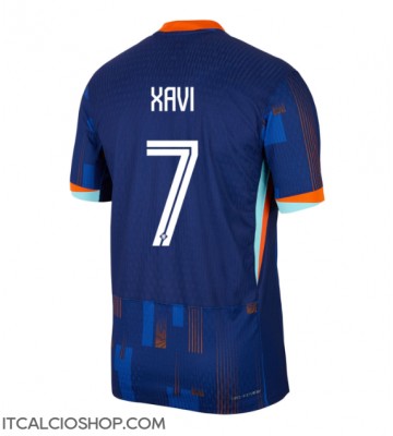 Olanda Xavi Simons #7 Seconda Maglia Europei 2024 Manica Corta